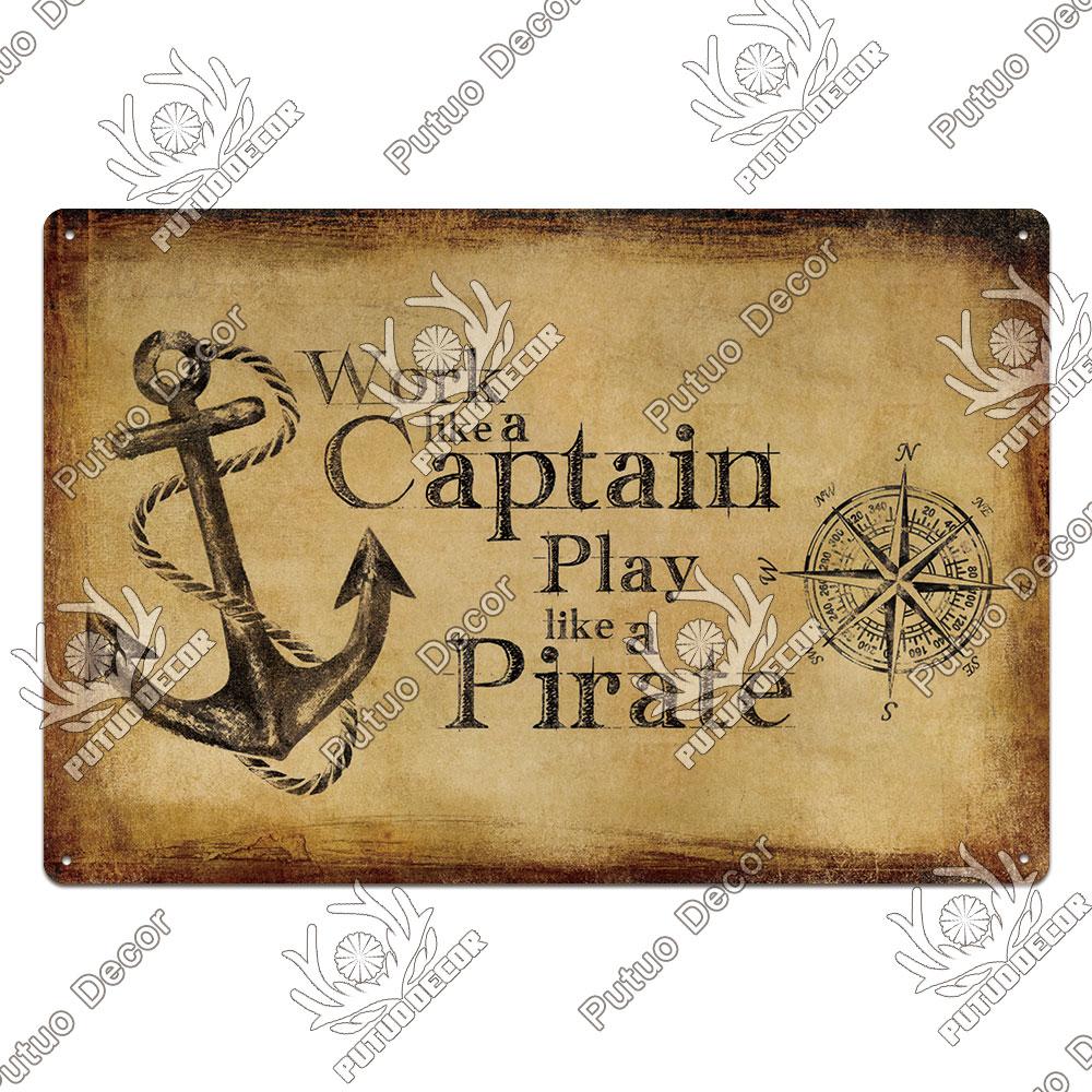 Декор Навигация Жестяной Знак Металлические Знаки Винтаж Морская Мечта Искусство для Пляжа Пляжный Дом Морской Человек Пещера Украшения Стены