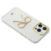 For iPhone 16 Pro Max Case Gold Bow Epoxy Design TPU+PC Phone Back Cover