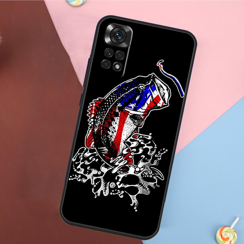 Чехол для рыбалки на басса для Xiaomi Redmi Note 14 13 12 9 10 11 Pro 9S 10S 11S 12S Redmi 14C 10C 12C 13C