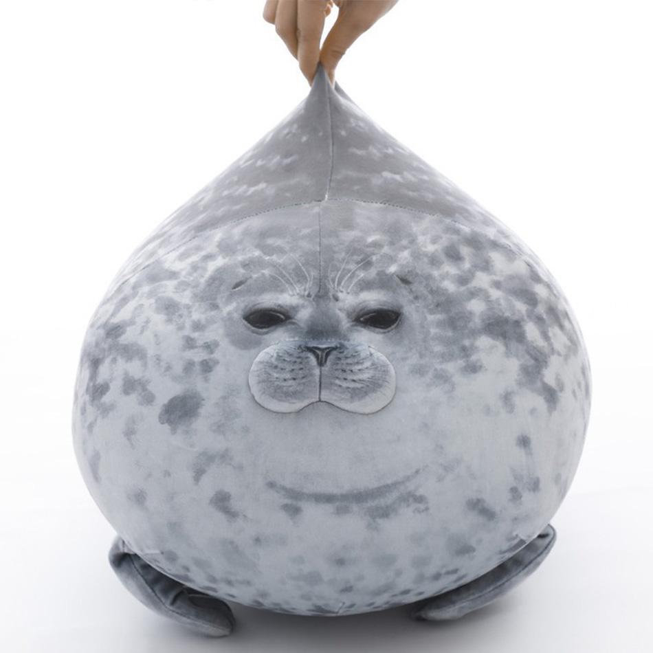 20 см Милая пухлая сердитая подушка-капля в виде тюленя 3D Новинка Игрушка Морской лев Мягкая игрушка Мягкая кукла Подарки на день рождения для детей