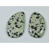24.60Cts. Натуральный далматинец Джаспер (16 мм X 26 мм каждый) Пара кабошонов SK-2514