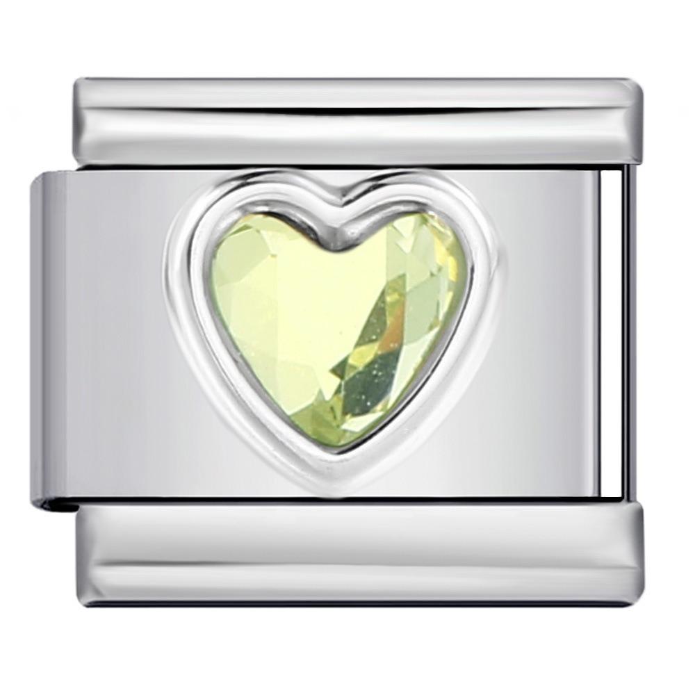 Мода Прилив Женщина Девушка Сердце Красочная Циркония Итальянский Шарм Звено Подходит 9 мм Нержавеющая Сталь Браслеты Изготовление DIY Ювелирные Изделия Подарки