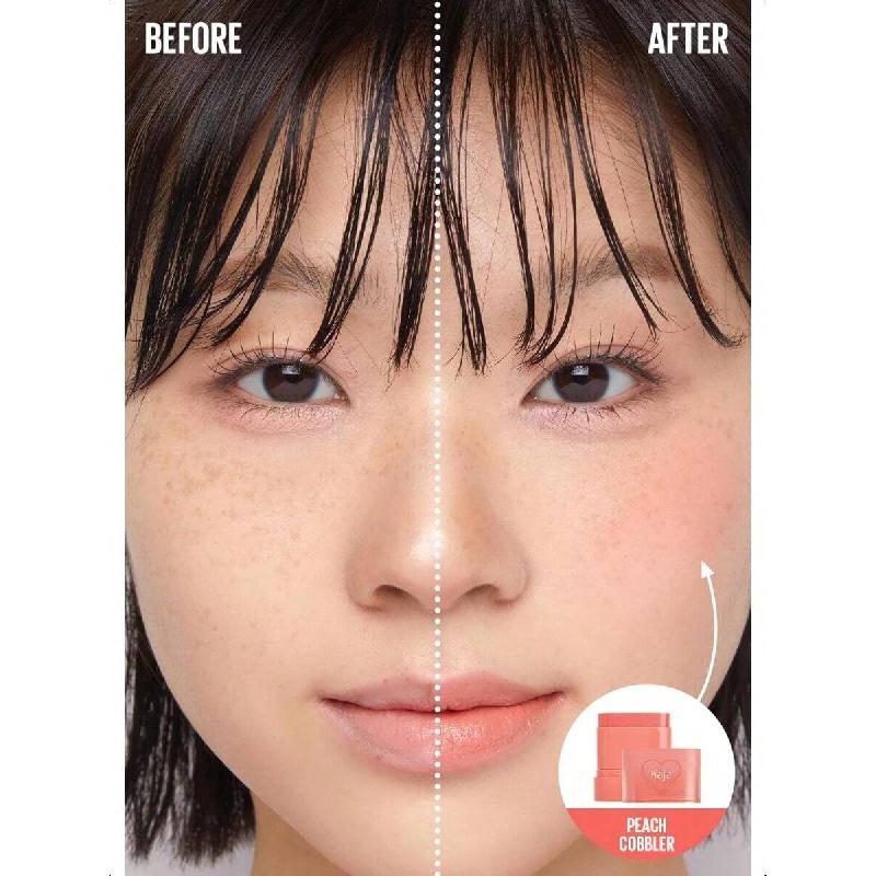 Kaja Dewy Bar - кремовая многослойная пудра-карандаш и бальзам для губ 03 Peach Cobbler 10 г + масло для губ Juicy Glass 05 Plum Paloma Bundle, прозрачная или средняя, можно наслаивать