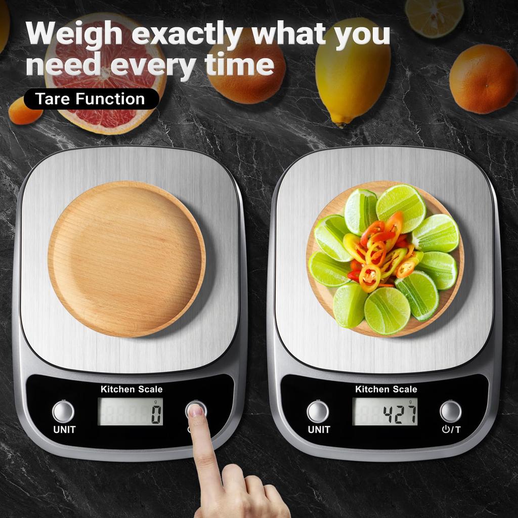 1pc Accurate Digital Kitchen Scale for Cooking and Baking - 22lb Capacity In Grams and Ounces Perfect for Coffee Meat and More