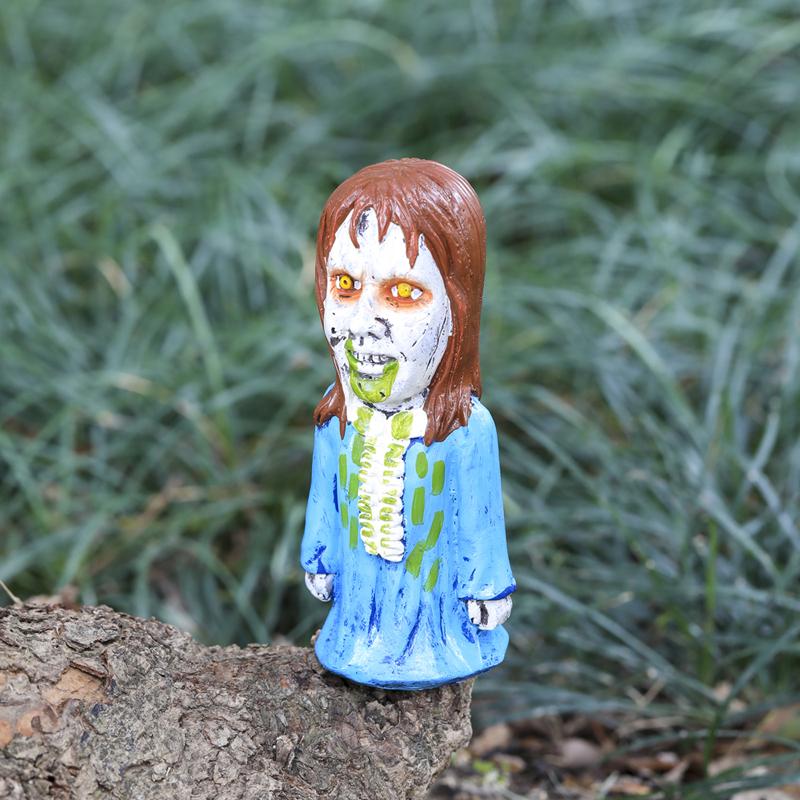 Outdoor Garden Decorations Halloween Gifts Scarface Woman Resin Crafts Trinkets