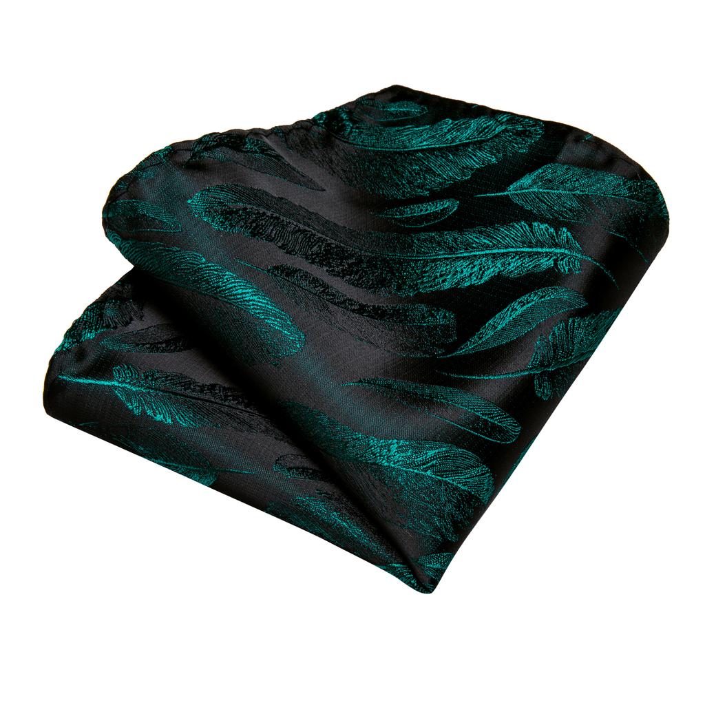 Dibangu Новинка, галстуки для мужчин, зеленый галстук с брошью, шелковый галстук, носовой платок, запонки, винтажные