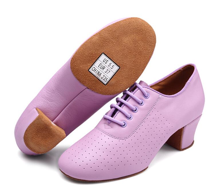 Interior Soft Bottom Leather Dance Shoes Woman Ladies Modern  Jazz Latin Sneakers Breathable Female Dancing Fitness Sport Shoes
