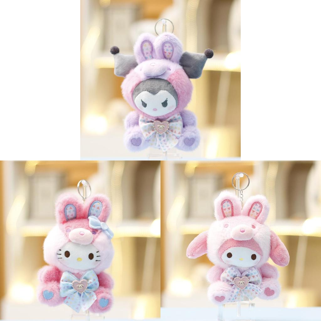 Hello Kitty Fluffy Plush Doll With Highquality Fabric For Gift And Decor