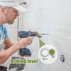 Уровень для дрели Электрический уровень для дрели Инструмент-помощник для выравнивания Прецизионный круглый спиртовой уровень Для украшения стен Прокладка трубопроводов