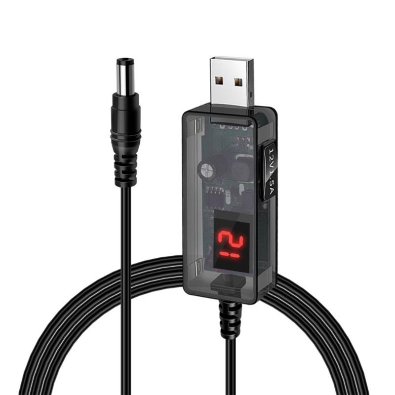 Кабель-преобразователь напряжения 5 В в 12 В с защитой от перегрузки, USB на DC5.5мм, для надежной зарядки электроники