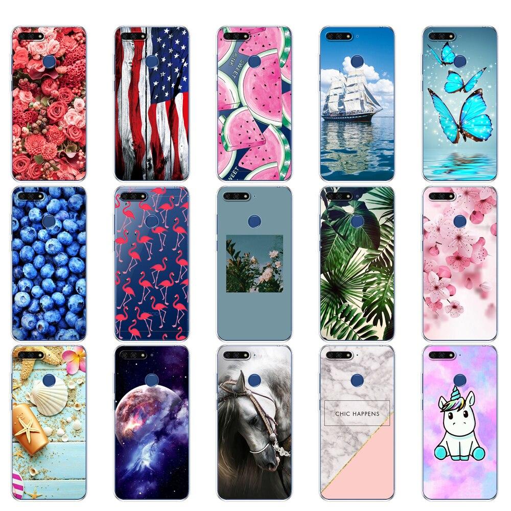 Для Huawei Honor 7C 5,7 дюймов чехол мягкий силиконовый чехол из ТПУ милый защитный чехол для телефона для Huawei Honor 7c Aum-L41 сумки