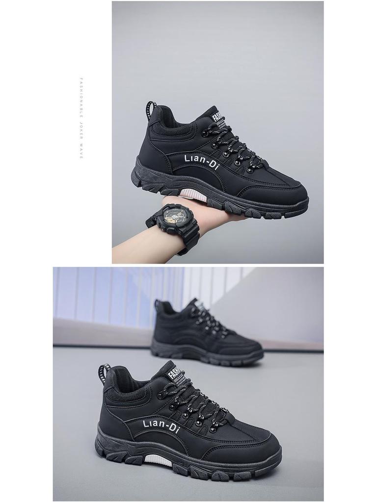 Весна 2025 г. Мужская повседневная обувь для работы на открытом воздухе и походов — большие размеры, универсальные туфли Daddy в британском стиле