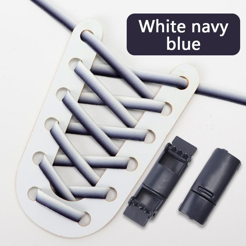 Магнитные шнурки с замком без завязывания, плоские эластичные градиентные разноцветные шнурки для кроссовок для детей и взрослых, шнурки без завязывания