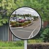 18-In Black Convex Security Mirror - Wide Angle Indoor/Outdoor Safety Mirror for Garage - Adjustable & Durable, Easy To Install