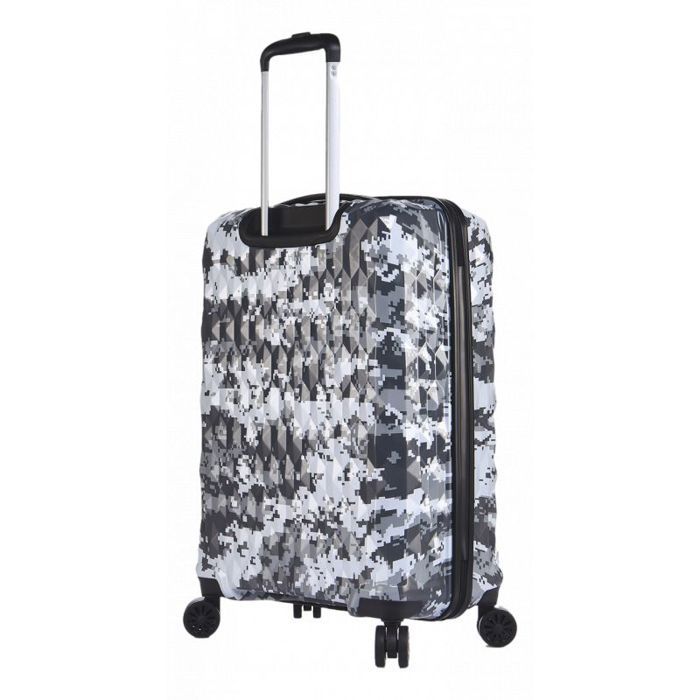 Cabin Suitcase - LYS - Camouflage Grey - Polycarbonate - 55x38x20 Cm - 4 Silent Wheels