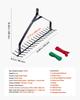 32x6.3 in Pond Aquatic Weed Rake Double-Sided Lake Weed Rake 30ft Rope