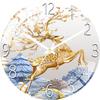 Digital Wall Clock with Low Noise, 30cm/12inch Deer Wall Clock Quartz Clock Quiet Silent Simple Clock for Home Decor Children Room