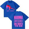 Summer Unisex Vintage Top Madonna CONFESSIONS II Album Tour  Print Tshirt Unisex Women Fashion Lightweight Clothing Tshirt