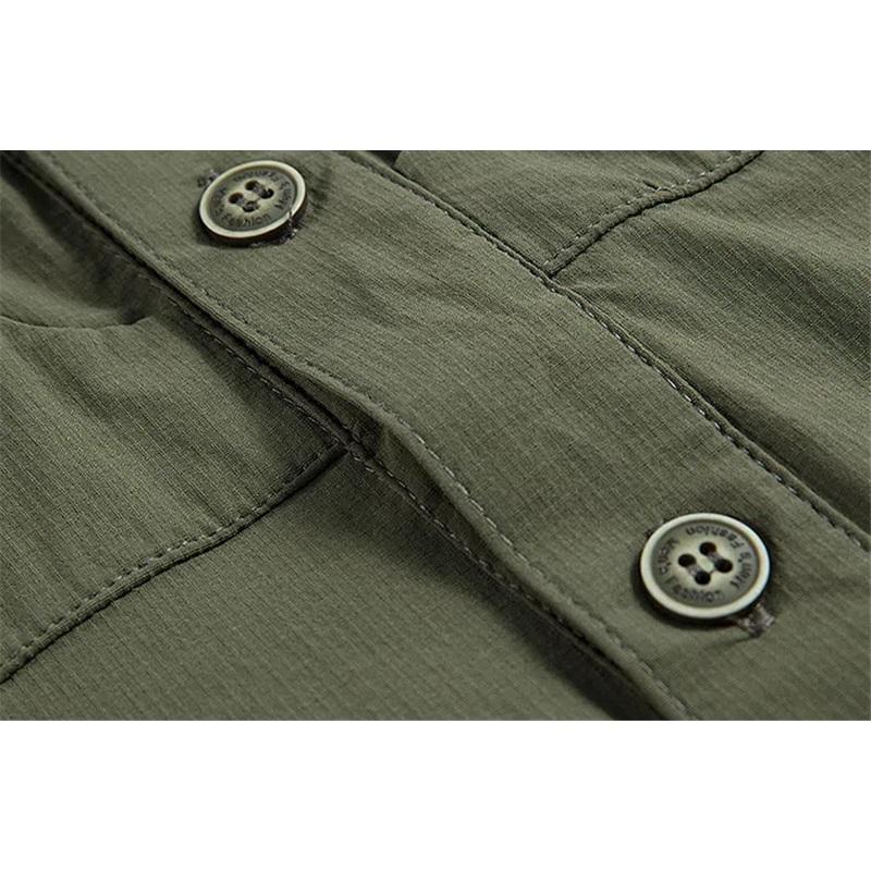 Тактическая рубашка с несколькими карманами, быстросохнущая, мужская, с длинными рукавами, для весенне-летней спецподготовки, эластичная форма