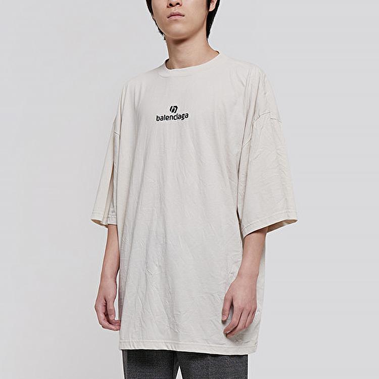 Balenciaga Футболка с логотипом спонсора 641614TJVA99054