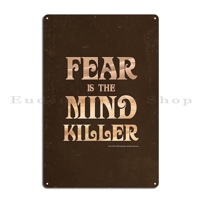 DORA Tin Sign Fear Is The Mind Killer Dune Litany Poster Metal Plaque Funny Wall Decor Cave Pub The Mind Killer Dune Litany Tin Sign Poster