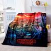 Мультяшное одеяло Stranger Things Модное фланелевое пушистое флисовое плед Подарок для детей и взрослых Диван Путешествие Кемпинг