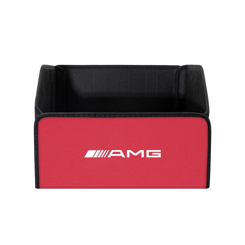 Car Leather Storage Box Auto Trunk Organizer Bag Accessories For Mercedes Benz AMG GLC W203 W206 W220 W205 W211 W212 W201 W210