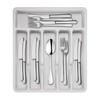 Cutlery Drawer Organizer Tray 6 Compartment Plastic Storage Box for Kitchen Utensils Forks Spoons Cutter Sturdy BPA-Free Divider Holder