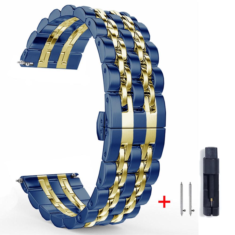 Stainless Steel Strap For Amazfit GTR 4 GTR 47mm 2e Metal Mesh Band For Amazfit GTS 4 mini/Bip 3 Pro/Stratos Wristband Bracelet