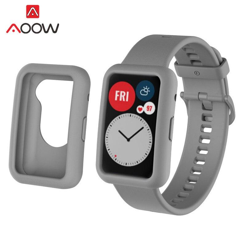 Силиконовый спортивный ремешок для часов Huawei, подходящий для фитнеса, умных часов, защитный чехол, комплект, сменный ремешок на запястье, браслет Correa