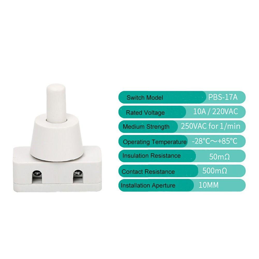 Переключатель питания AC250V, пластиковый переключатель для домашних ламп, новая кнопка включения