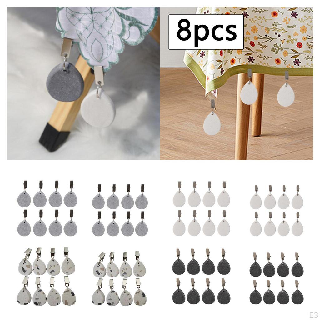 8 штук вешалок для скатертей для вечеринок и пикников из нержавеющей стали