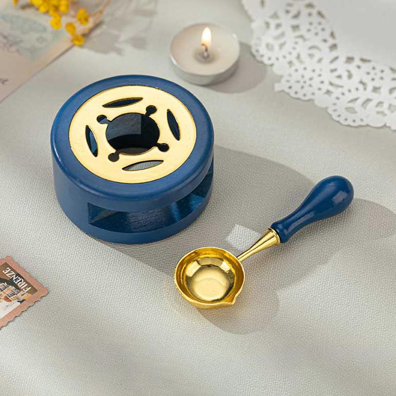 Набор для сургуча, деревянная печь для плавления воска, печь с нагревательной ложкой, нагреватель для плавления восковых шариков, принадлежности для печати на воске