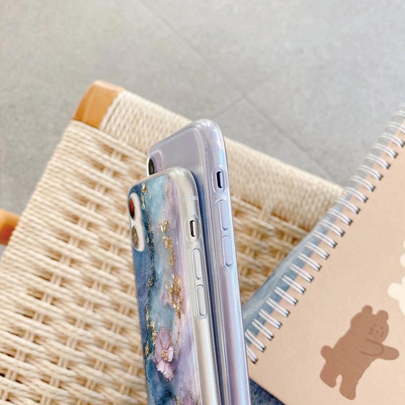 Мягкий прозрачный силиконовый чехол Flower Marble для Xiaomi Redmi Note 13 14T 15 Samsung A55 A35 S24 FE iPhone Huawei Honor Camera Защитный противоударный чехол