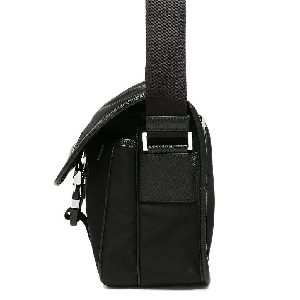 Сумка через плечо Renylon Saffiano Triangle Logo Black PRADA 2VD769 2DMH XLO F0002 [Prada] Мужская [Товар]