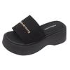 Thick-bottomed Cool Slippers for Women's Summer Wear 2025 New Muffin Bottom Women's One-word Cool Slippers