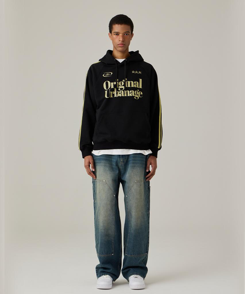 URBANAGE Carpenter Wash Wide Denim Pants_Medium Blue