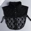 Fashion White Fake Collar Women Detachable Collars Black Woman False Collar Lace Removable Half Shirts Tie Top Collars Decor