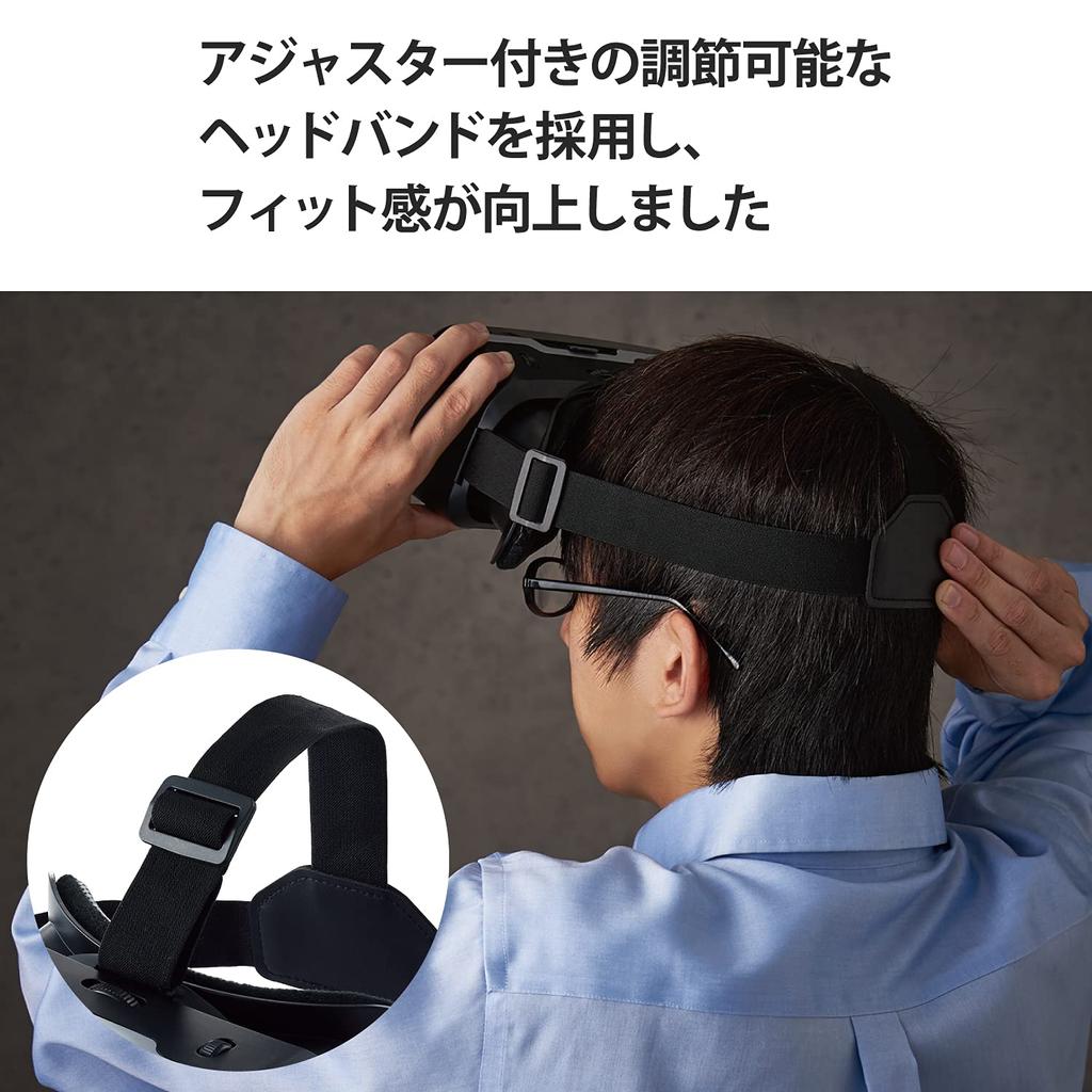 ELECOM VR Goggles Standard Type Compatible with Smartphones Black VRG-M02BK