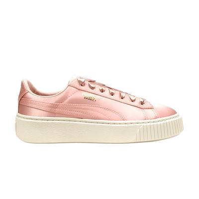 Basket Platform Satin - Розовые женские кроссовки Silver-Pink Gold Whisper-White 365719-01