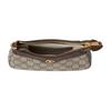 Gucci Ophidia Double G Золотая Фурнитура Коричневая Кожаная Отделка Мини-Сумка Женская Бежевая и Эбеновое Дерево