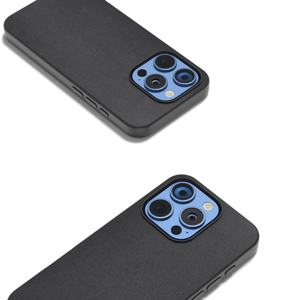 ABEEL For iPhone 16 Pro Max Case Genuine Cow Leather+PC+TPU Protective Phone Cover