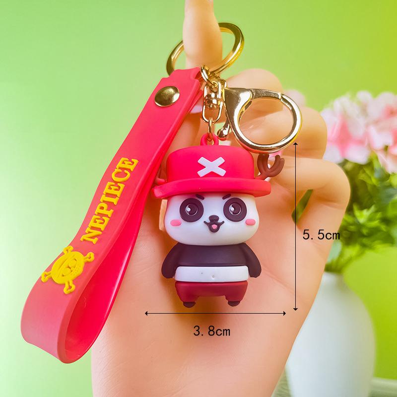 Милый мультяшный брелок панда силиконовый кукла-животное брелок сумка подвески