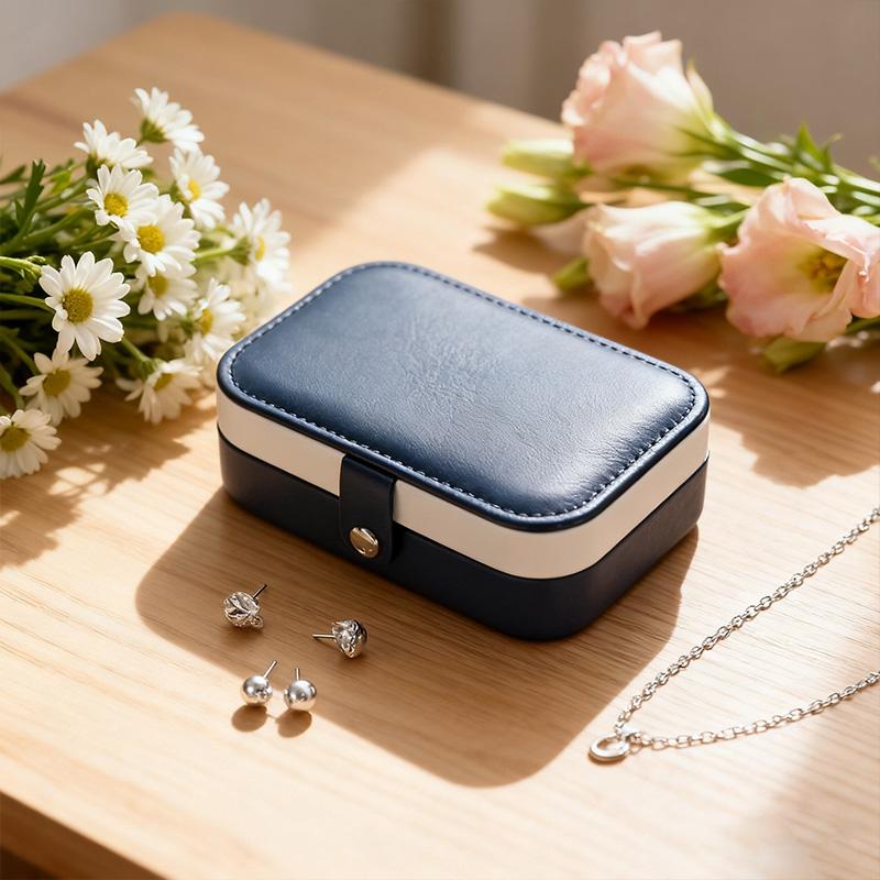Портативный органайзер из искусственной кожи для путешествий, футляр для хранения сережек, колец, ожерелий, футляр для хранения ювелирных изделий, держатель для дисплея для женщин