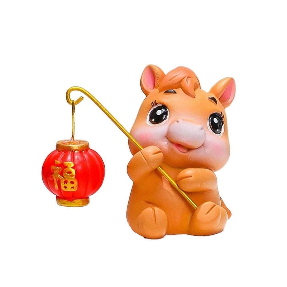 Resin Horse Figurines Chinese Style Horse Year Figurines Mascot Ornaments Horse Ornaments For Home
