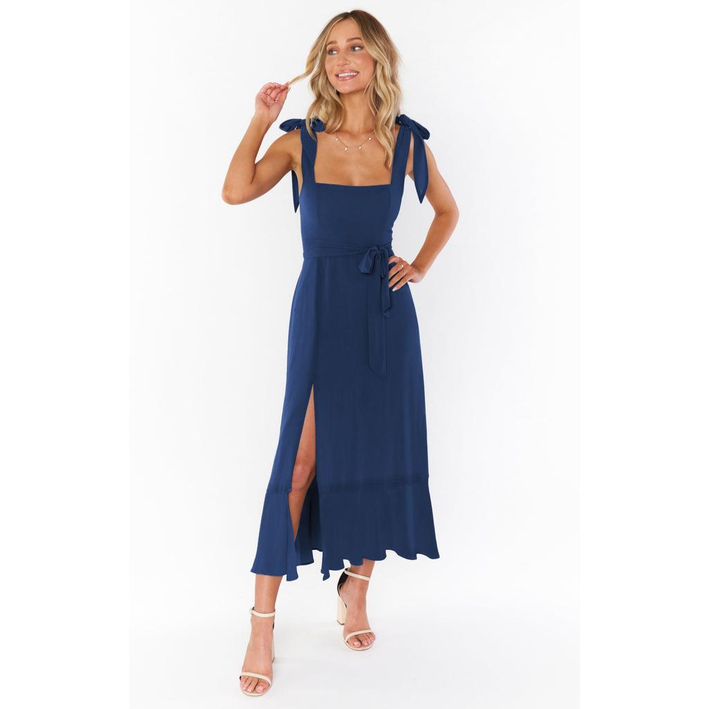 GMXIA Летняя элегантная мода женское темпераментное пригородное платье с разрезом юбка от кутюр