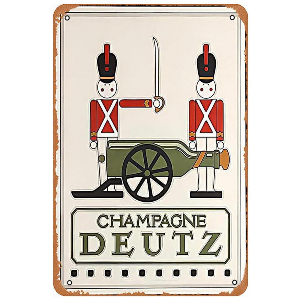 Silver Palate Champagne Vintage Retro Metal Tin Signs Vintage Wall Decor Metal Plaque Poster For Home Club Bar Pub Tavern Coffee