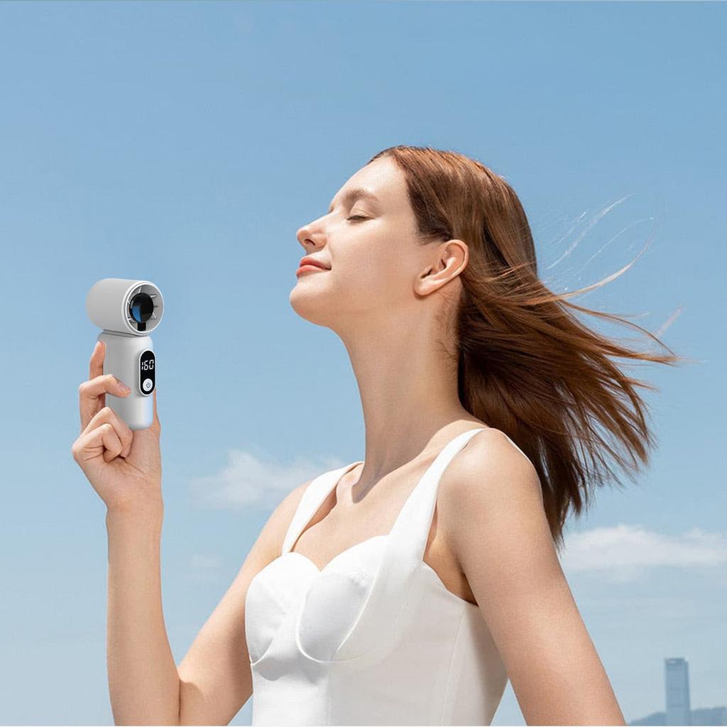 Portable USB Mini Fan Handheld Air Cooler 3000mAh Rechargeable For Outdoor Travel Camping Commute
