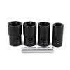 New Drive Impact Bolt Nut Removal Extractor Socket Tool Set 17mm 19mm 21mm 22mm Twist Socket Set Lug Nut Remover Extractor Tool