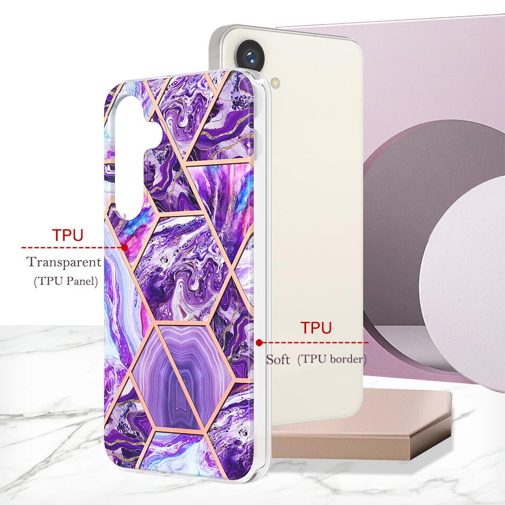 Сине-зеленый мраморный ремешок со съемной пряжкой или кольцо против падения или гладкий чехол для Samsung iPhone Xiaomi Redmi Oppo Nokia Moto...